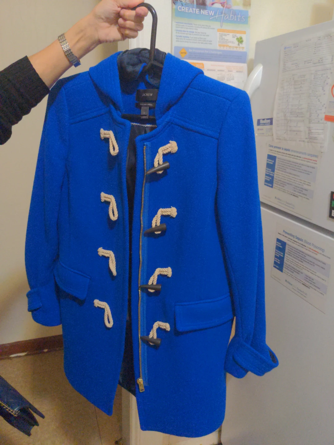 J.Crew Blue Wool Duffle Coat