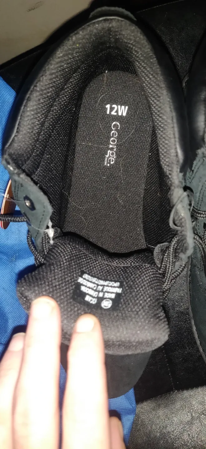 NEW George Black Wide Fit Boots - Size 12W image indicator(2)