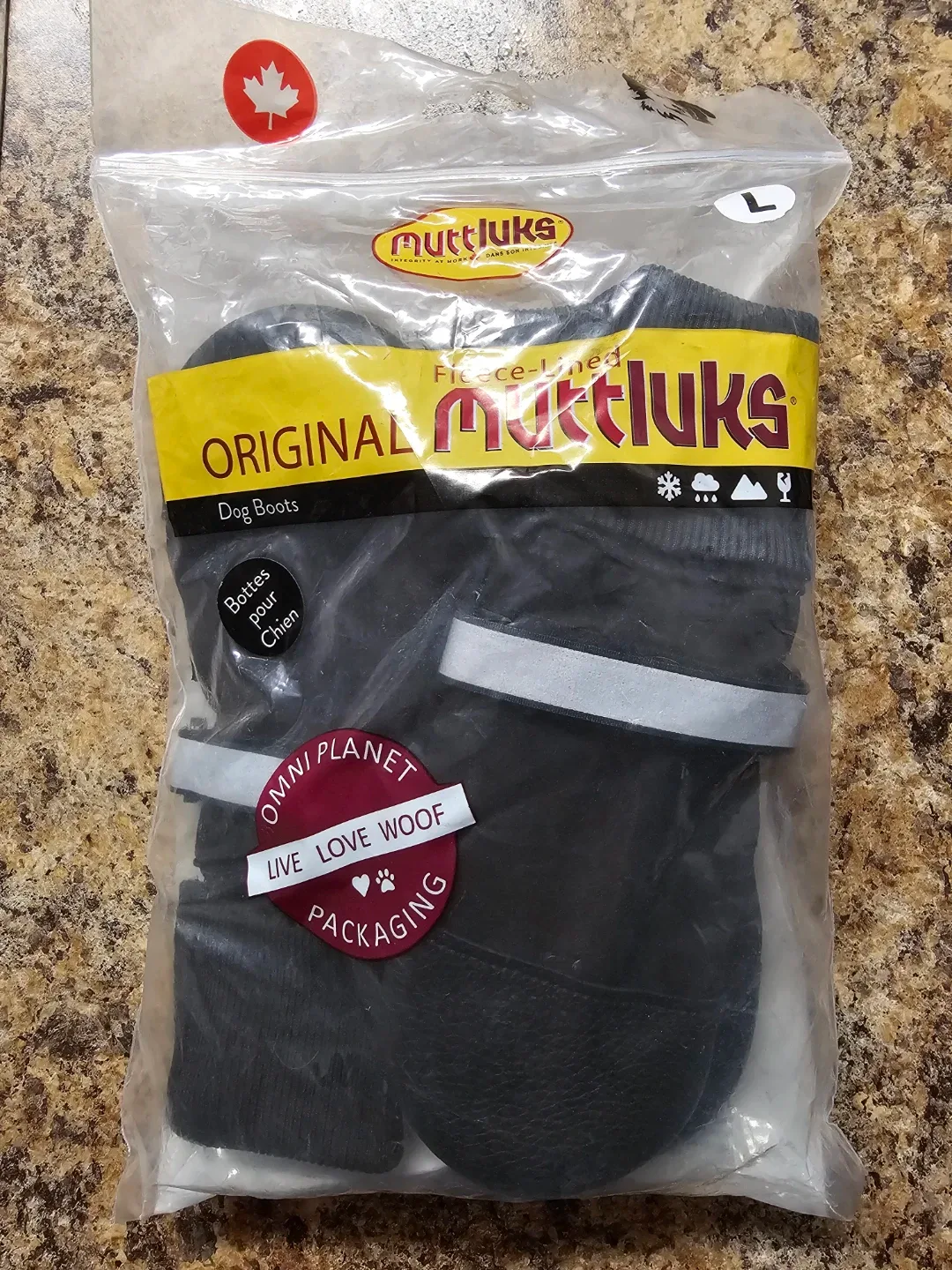 Muttluks Fleece Lined Dog Boots - Size L (Black) image indicator(2)