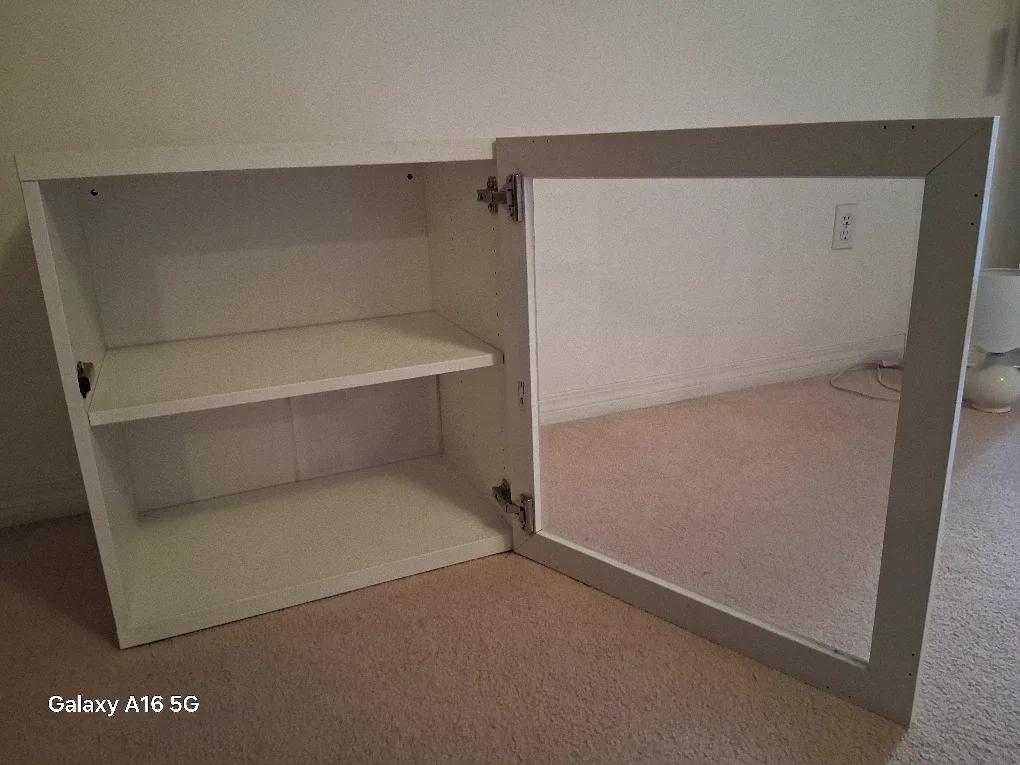 White Cabinet with Glass Door image indicator(2)