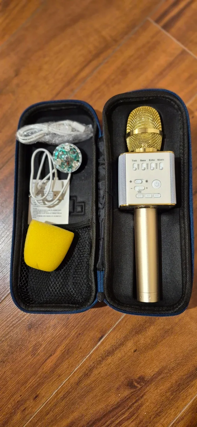 Karaoke Microphone with Bluetooth Speaker image indicator(5)