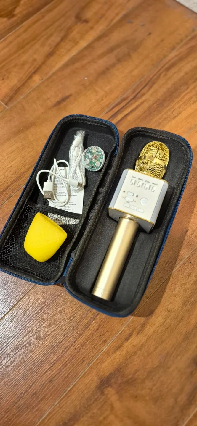 Karaoke Microphone with Bluetooth Speaker image indicator(6)