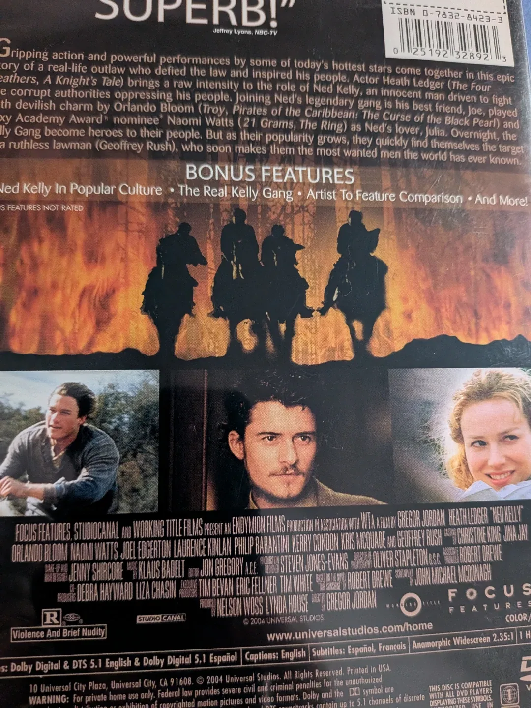 Ned Kelly DVD Heath Ledger, Orlando Bloom True Story image indicator(6)
