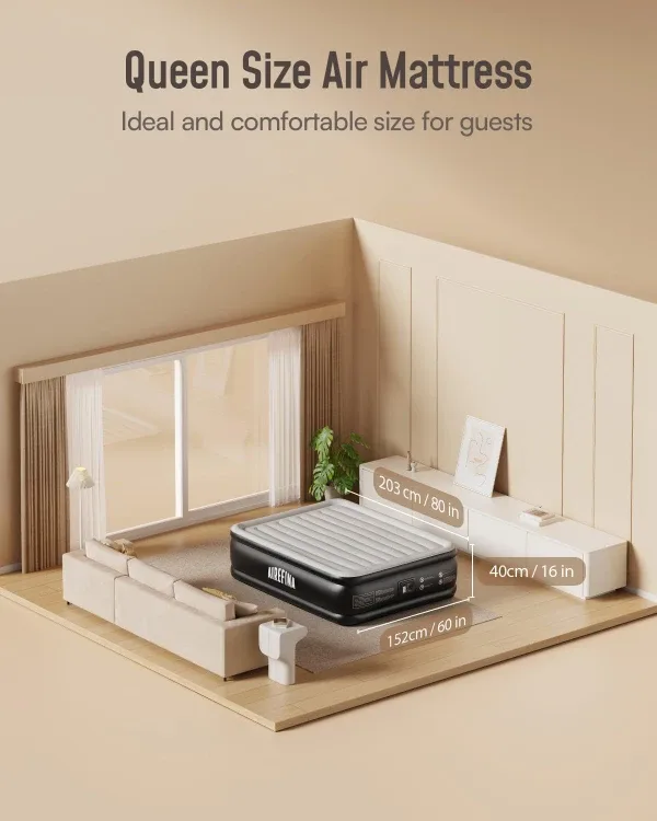 Queen Air Mattress With Electric Pump BNIB image indicator(3)