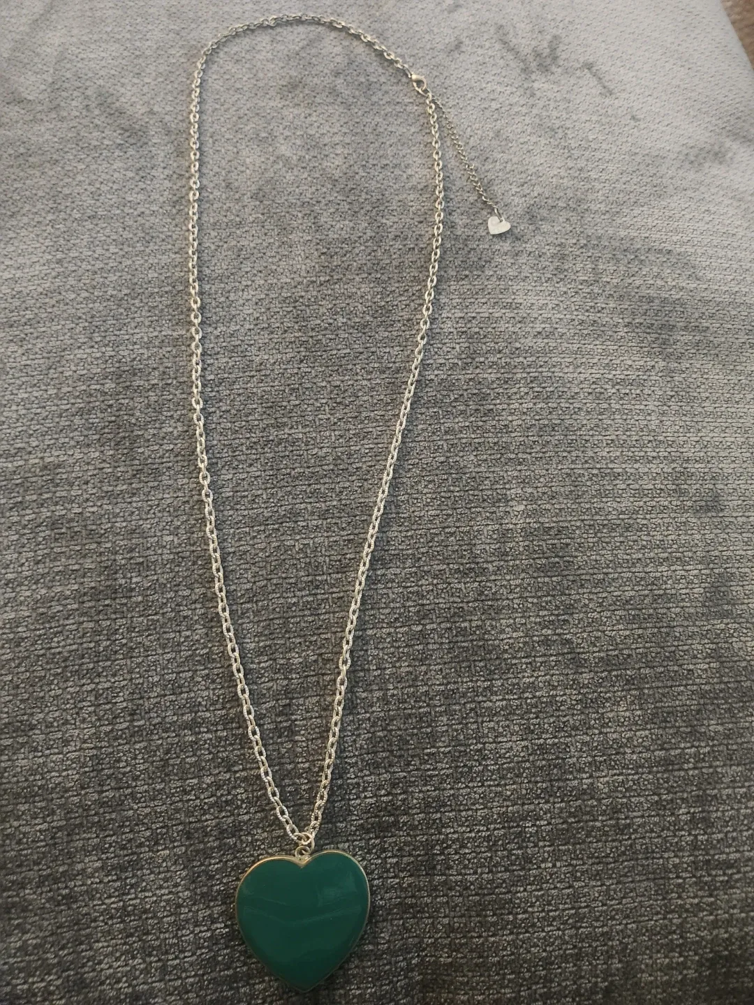Green Heart Pendant Necklace