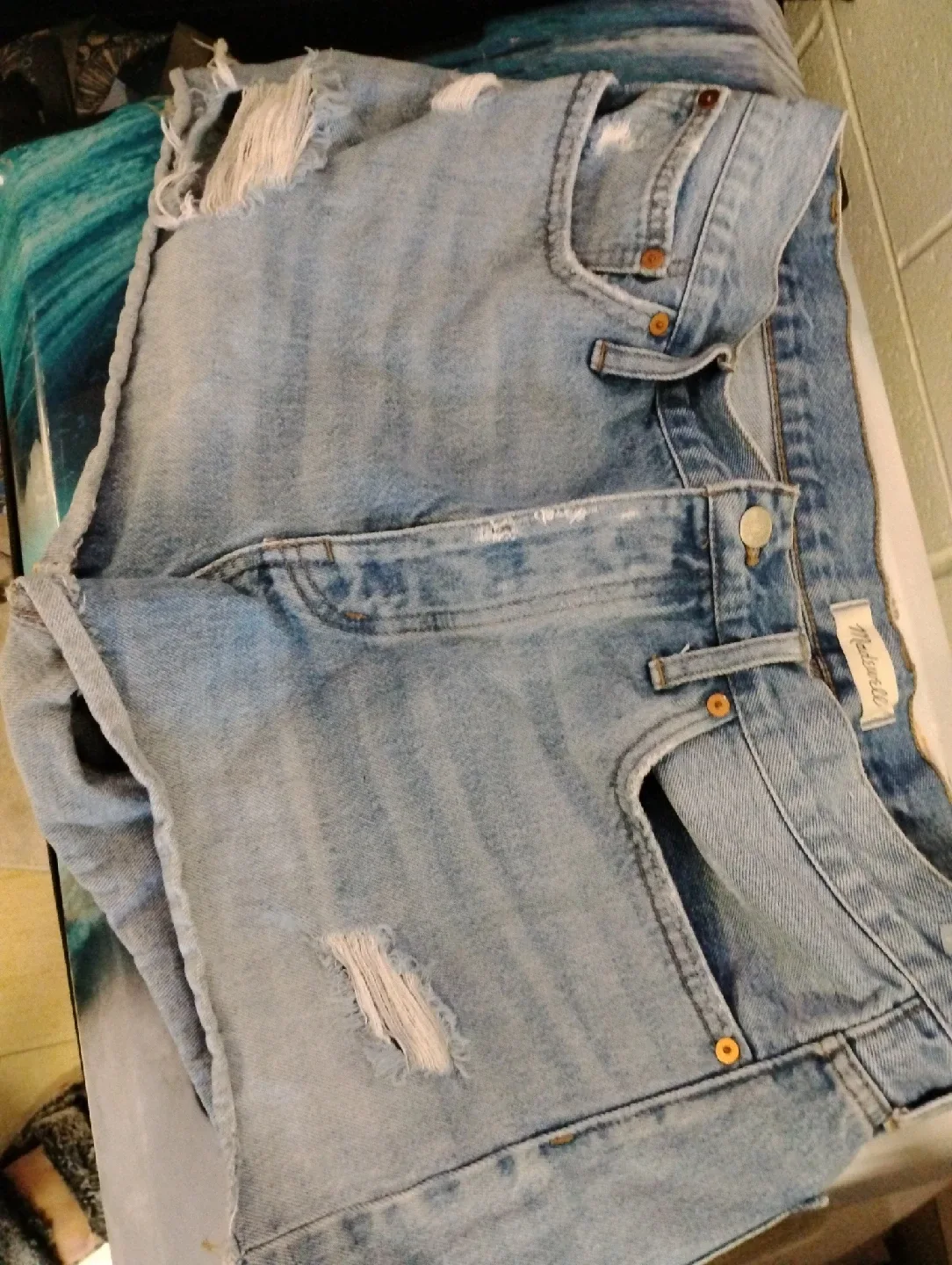 Madewell Denim short, Distressed thumbnail