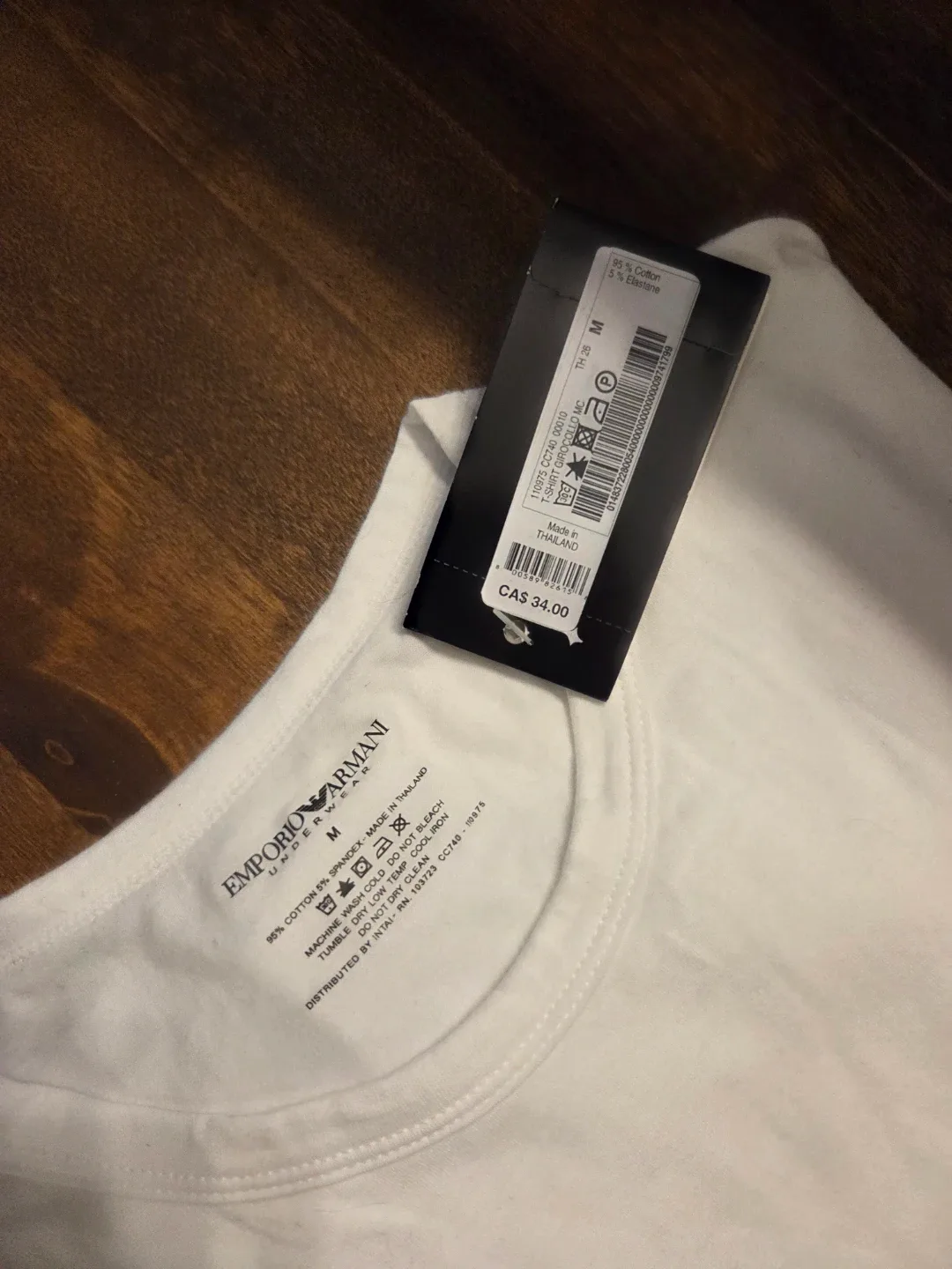 Emporio Armani White T-Shirt - Size M - New with Tags! image indicator(2)