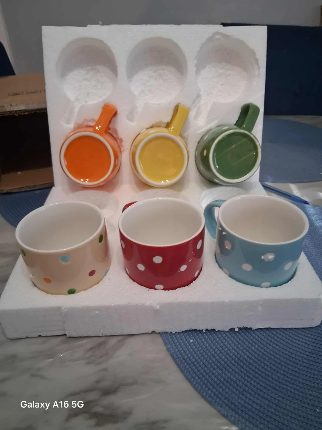 Polka Dot Mugs - Set of 6