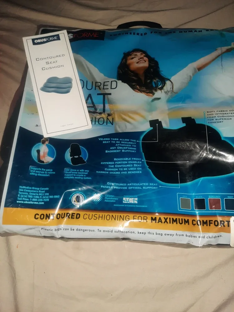 ObusForme Contoured Seat Cushion - Black