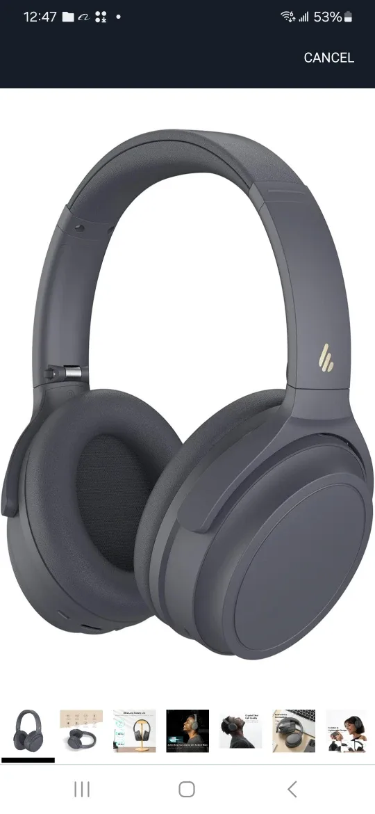 Edifier WH700NB Wireless Noise Cancelling Headphones - Grey