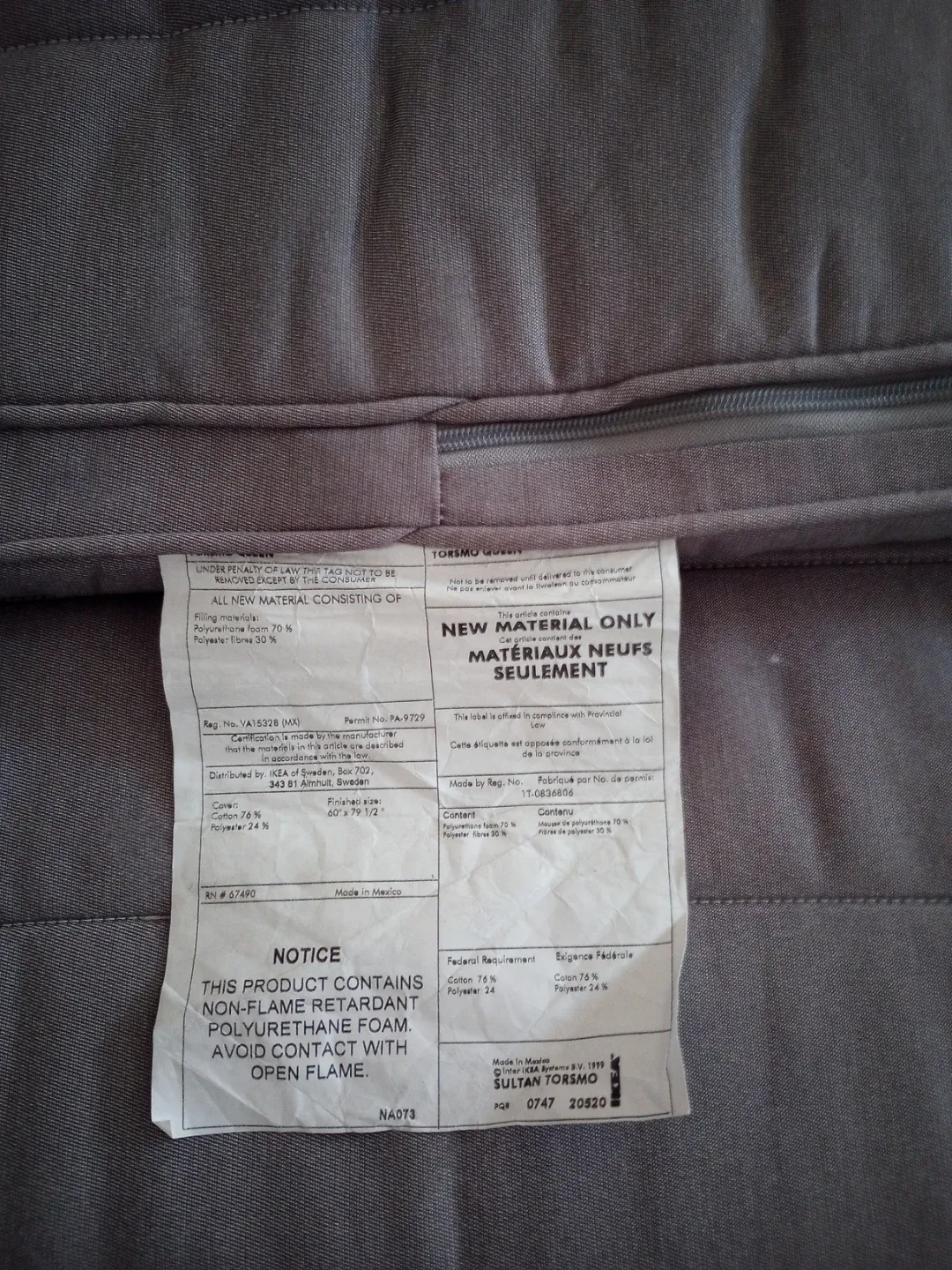 IKEA Torsmo Queen Mattress Pad image indicator(2)