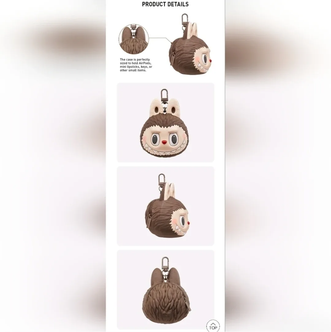 Labubu Original Forest Fairy Tale Silicone Earphone Bag Keychain image indicator(4)