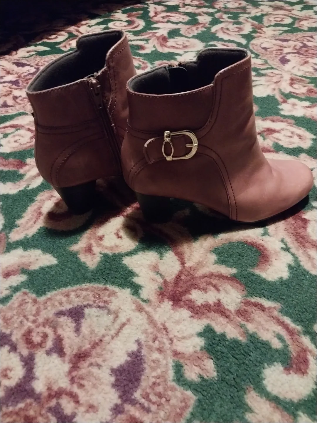 Brown leather Ankle Boots, Size 8 image indicator(2)