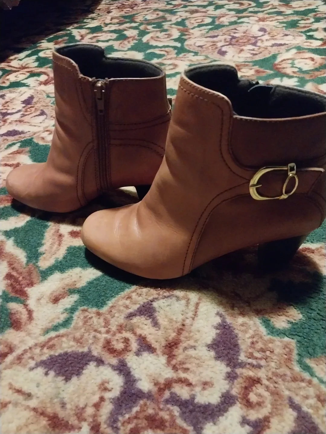 Brown leather Ankle Boots, Size 8 image indicator(3)