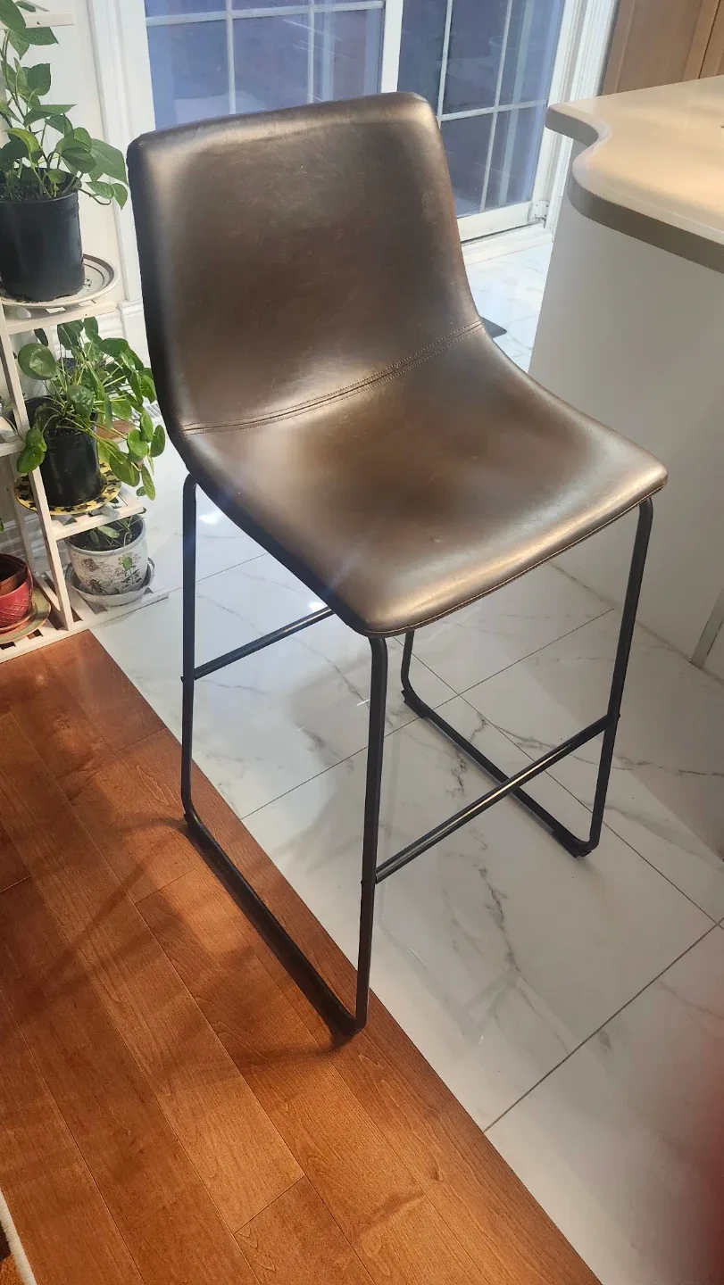 Homesense Brown Faux Leather Bar Stool image indicator(5)