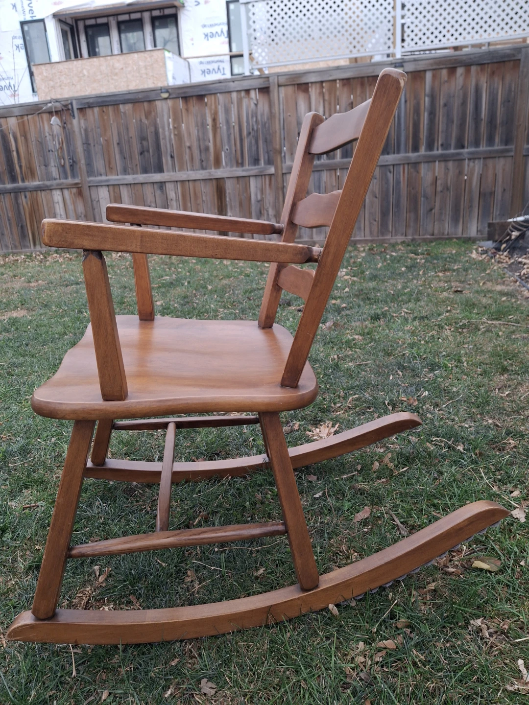 Solid Oak Mini Rocking Chair - photo 3