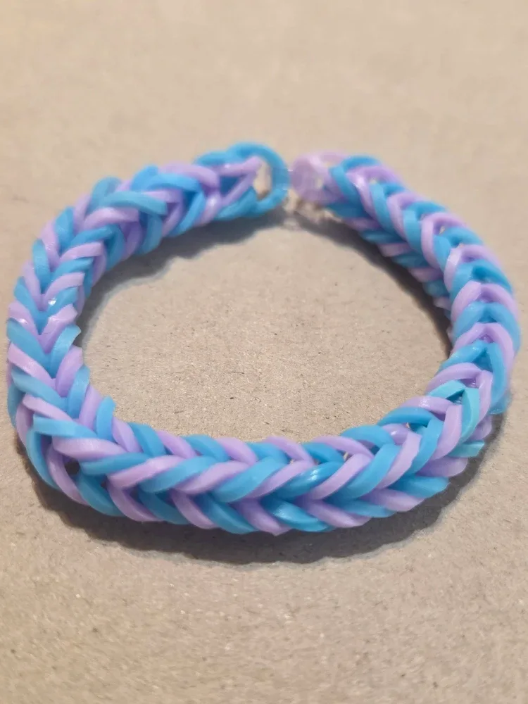 Handmade Loom Bracelet - Blue & Purple