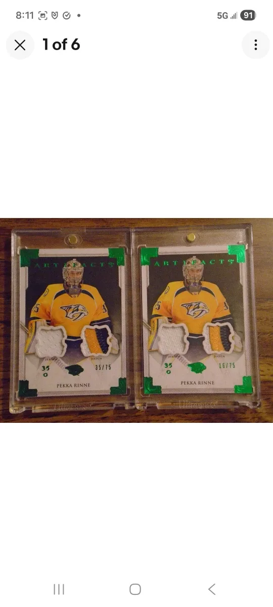 Pekka Rinne Artifacts/Emeralds/Game Worn Hockey Card Lot