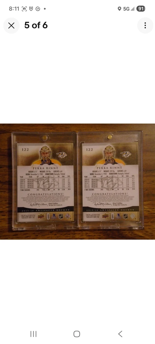 Pekka Rinne Artifacts/Emeralds/Game Worn Hockey Card Lot - photo 5