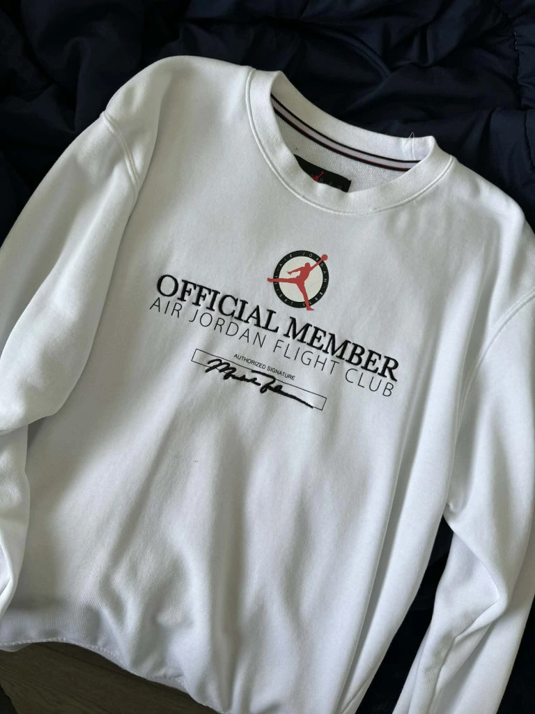 Jordan Flight Club White Sweatshirt - Size S