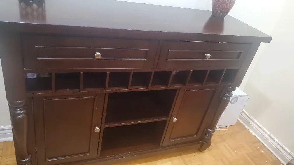Dark Brown Wooden Sideboard Cabinet image indicator(4)