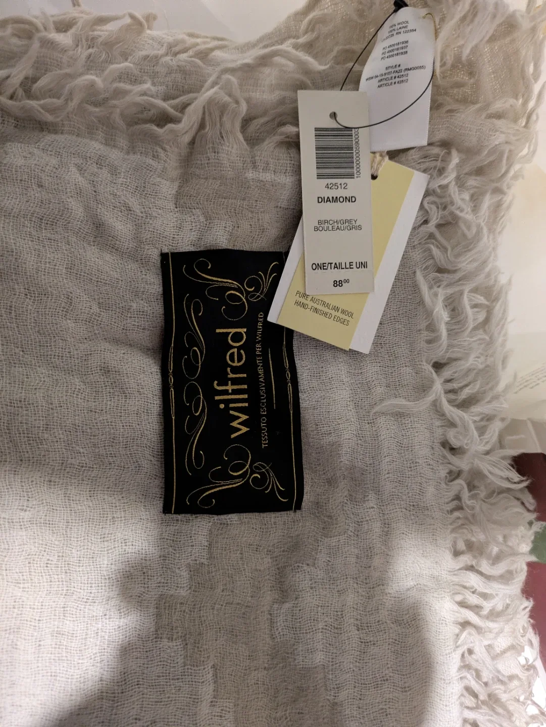 Wilfred Diamond Scarf - Birch/Grey image indicator(5)