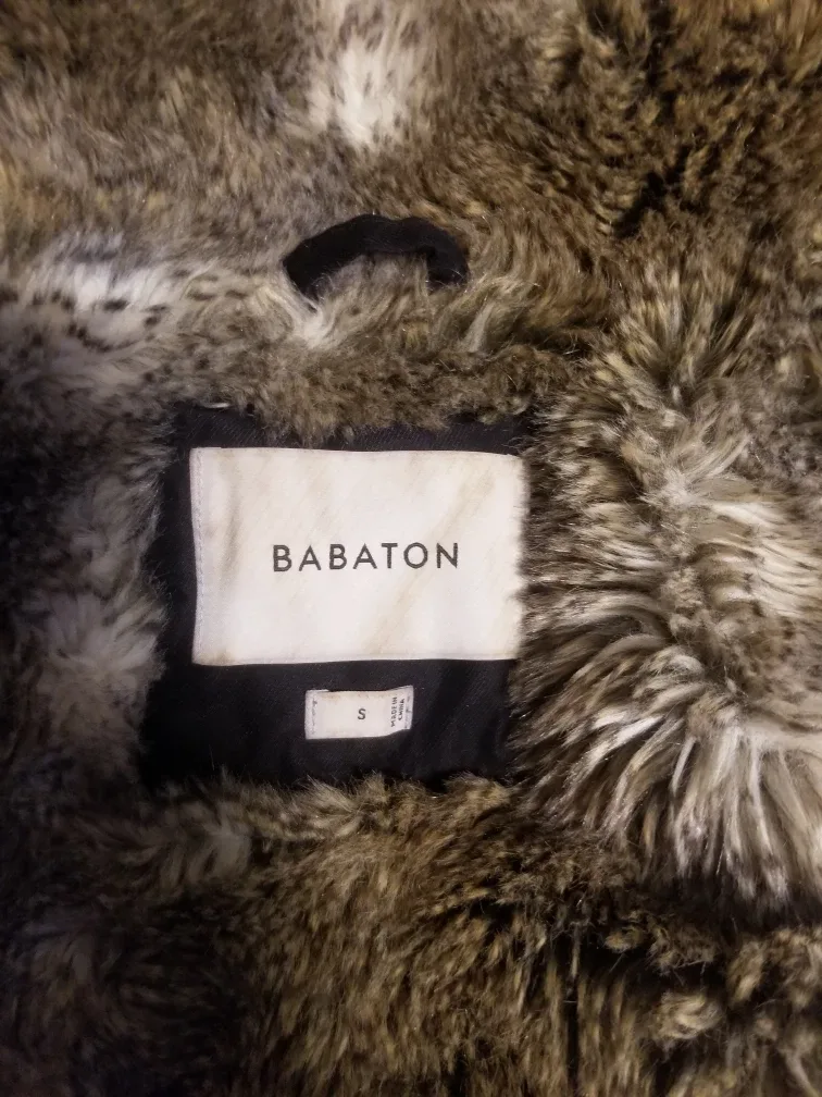 Babaton Black Winter Coat Size S image indicator(2)