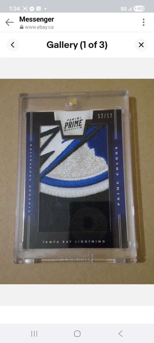 Vincent Lecavalier Tampa Bay Lightning Panini Prime Colors Card