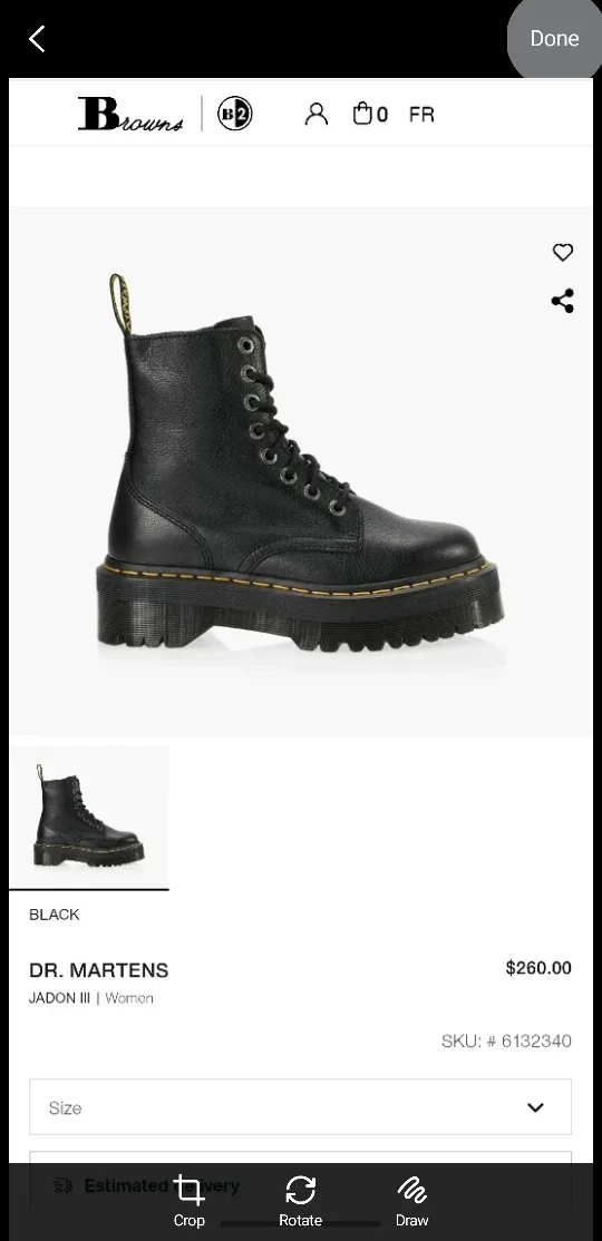 Dr. Martens Jadon Platform 8-Eye Boot US 8 (retail  $294) image indicator(4)