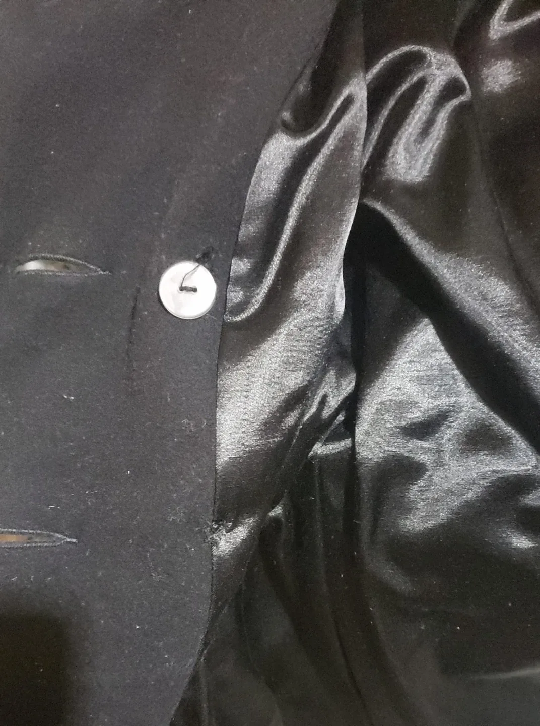 Black Wool Coat - S/M image indicator(3)