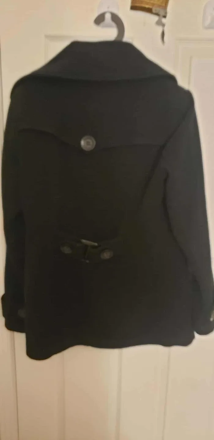 Black Wool Coat - S/M image indicator(7)