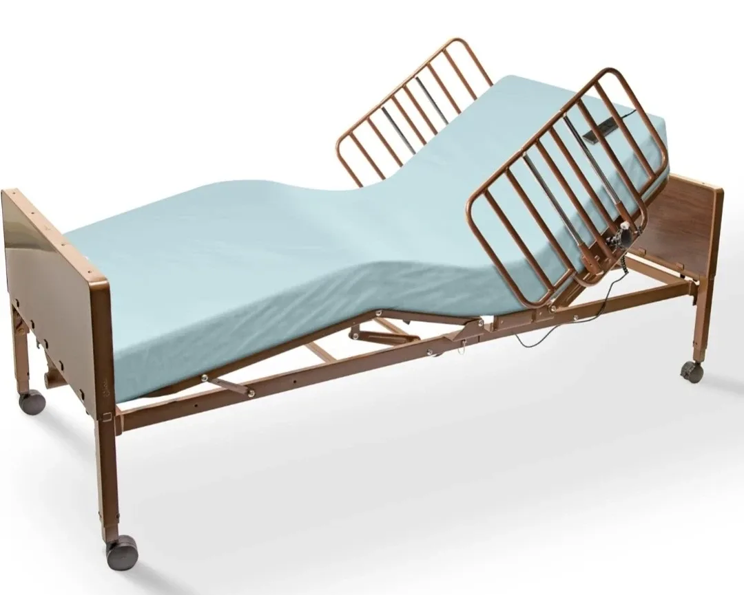Electric Adjustable Hospital Bed with Removable Rails thumbnail