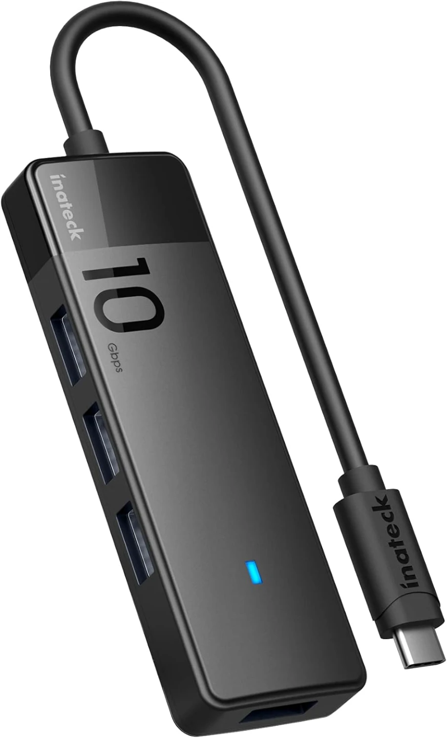Inateck USB 3.2 Gen 2 Speed, USB C to USB Hub with 4 USB A Ports
