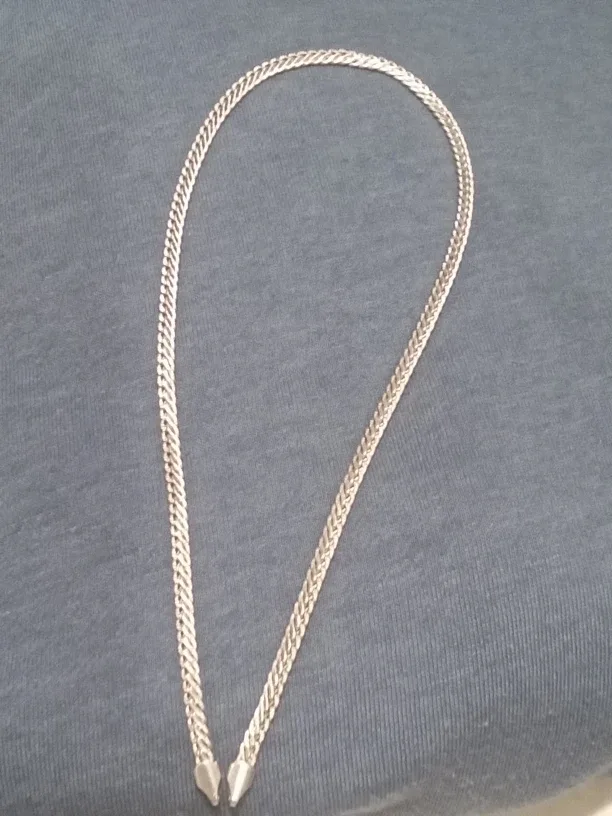 Vintage 925 Silver Herrinbone Chain Necklace image indicator(2)