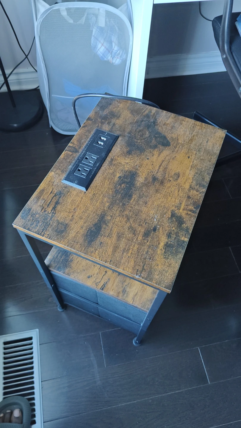 End Table with Charging Station - photo 2