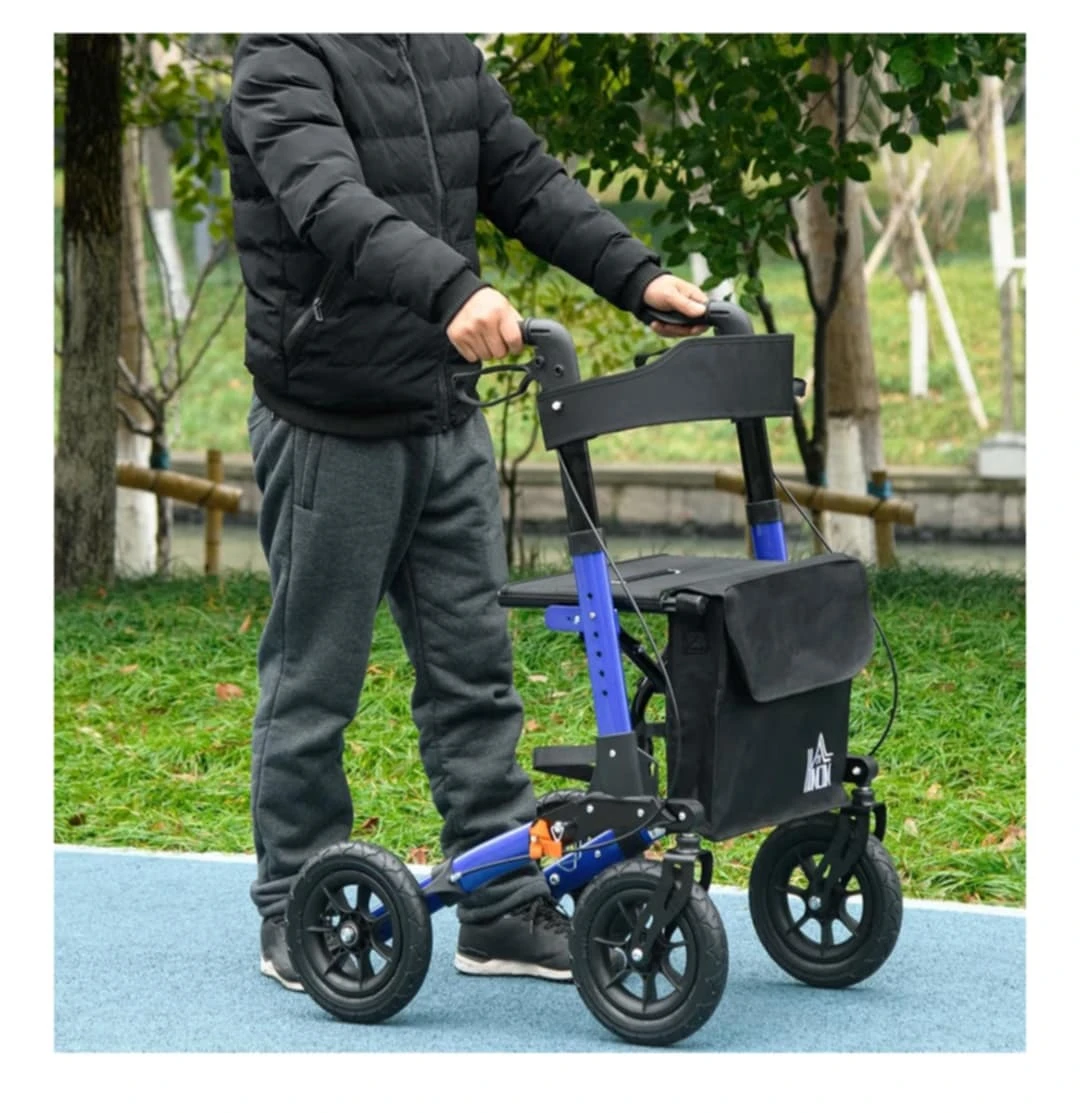 HOMCOM Blue Folding 4-Wheel Walker - photo 4