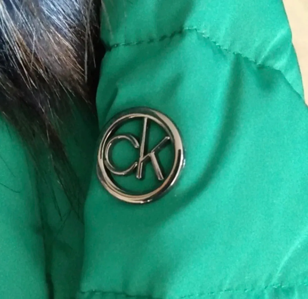 Ladies  green emerald Calvin Klein  puffer jacket image indicator(2)