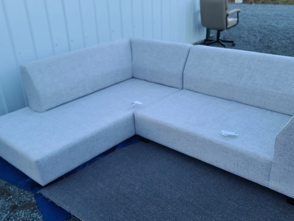 Light Grey Sectional Sofa - photo 5
