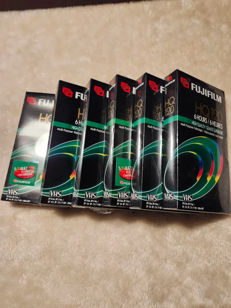 Fujifilm HQ T-120 VHS Tapes - Lot of 6
