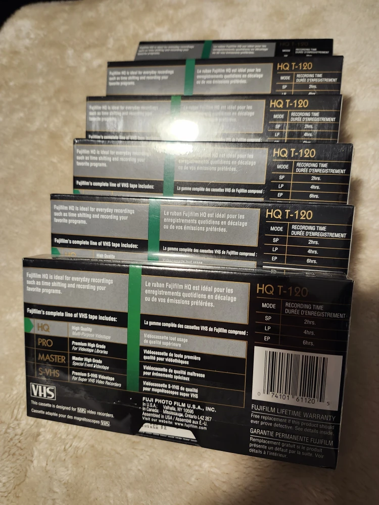 Fujifilm HQ T-120 VHS Tapes - Lot of 6 - photo 2