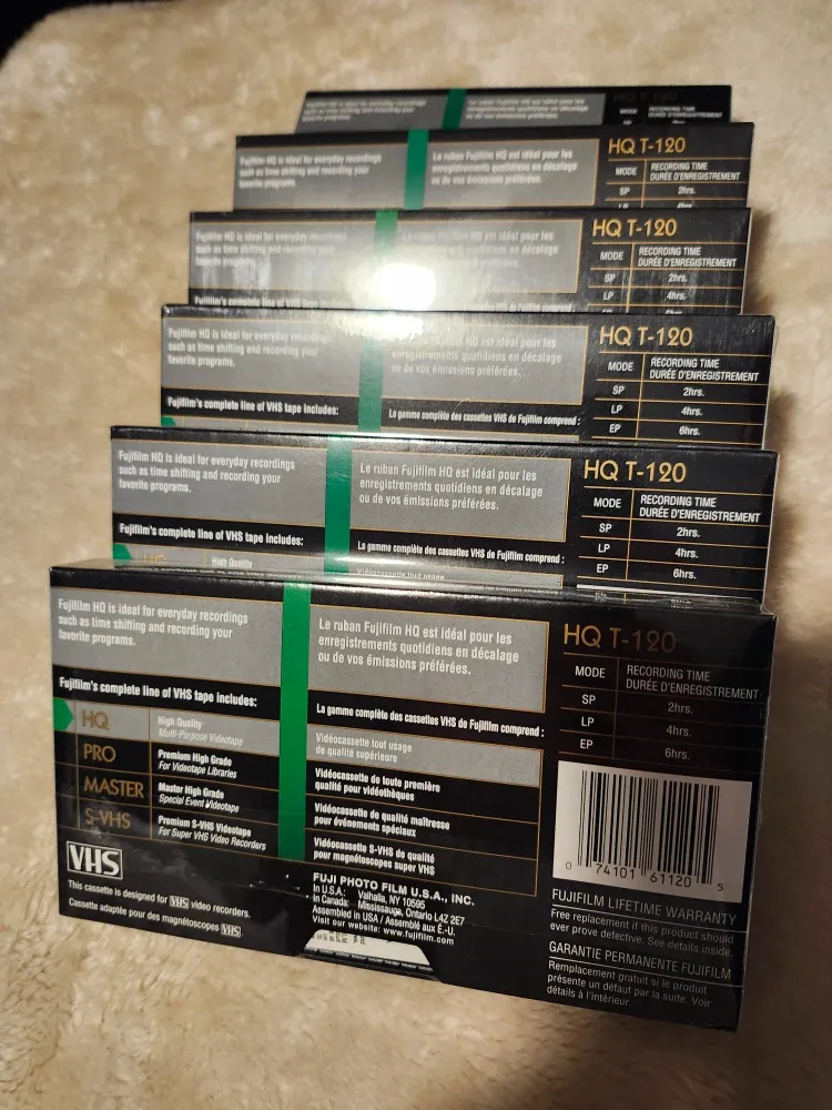 Fujifilm HQ T-120 VHS Tapes - Lot of 6 image indicator(2)