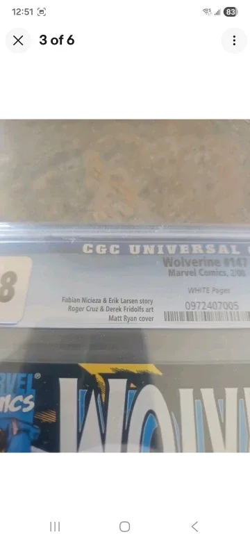CGC Universal Grade Wolverine #147, Marvel Comics 2/00 image indicator(3)