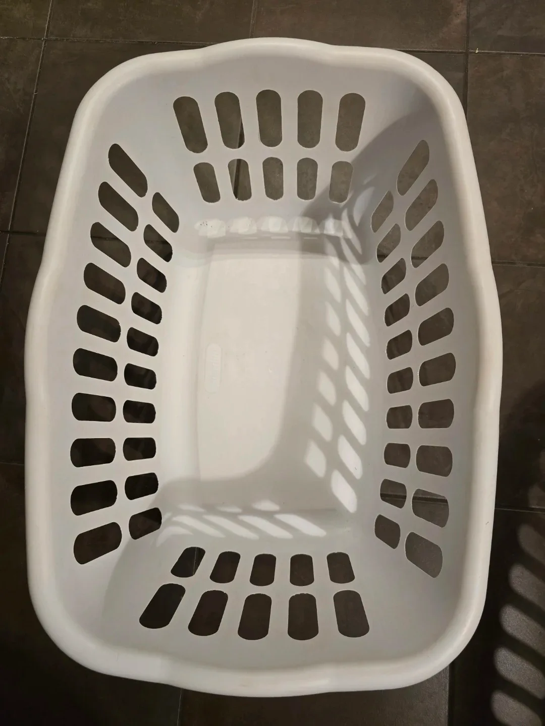 White Plastic Laundry Basket