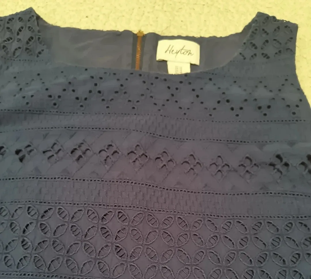 Heyton Navy Blue Sleeveless Dress - Size 10 image indicator(2)