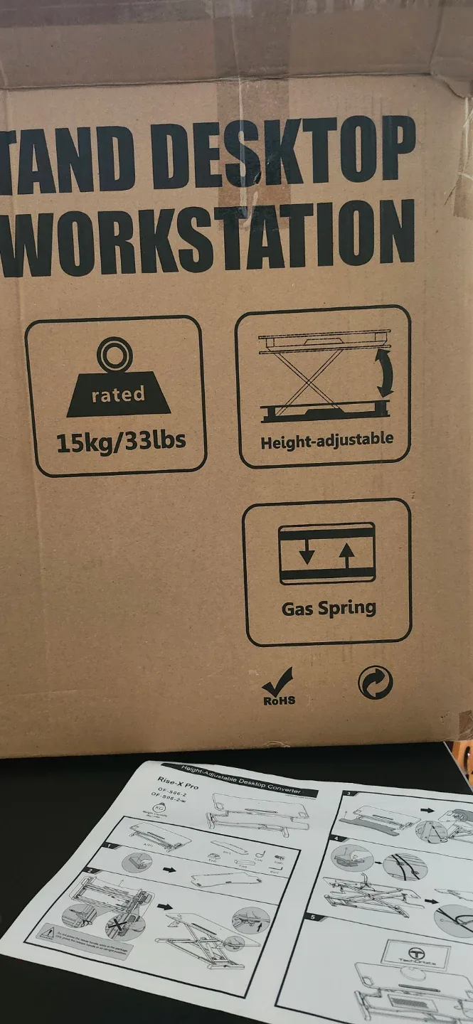 New in Box TechOrbits Sit-Stand Desktop Workstation image indicator(9)