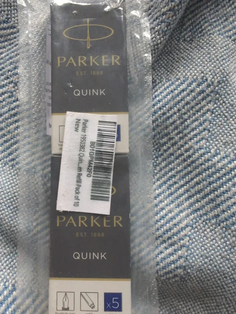 New Parker Quink Blue Fountain Pen Refills x5