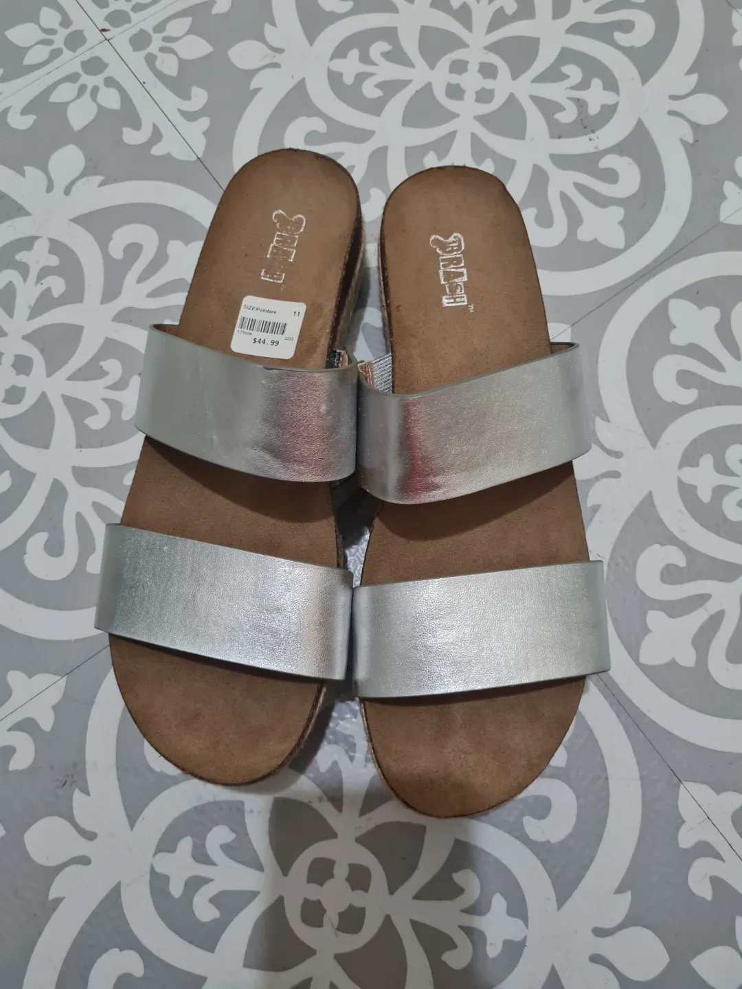 Brash Silver Sandals - Size 11