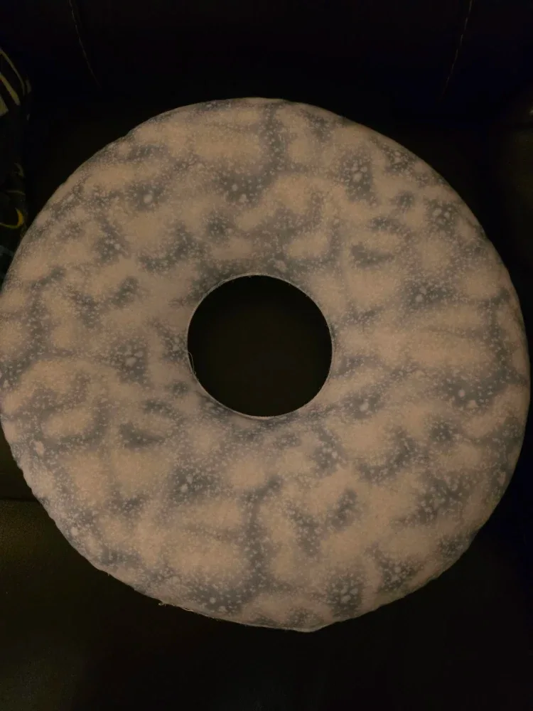 Black Maternity Pants and Donut cushion