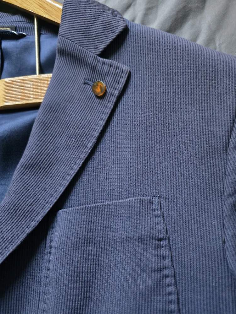 Massimo Dutti Navy Corduroy Blazer  Bulgaria - photo 3
