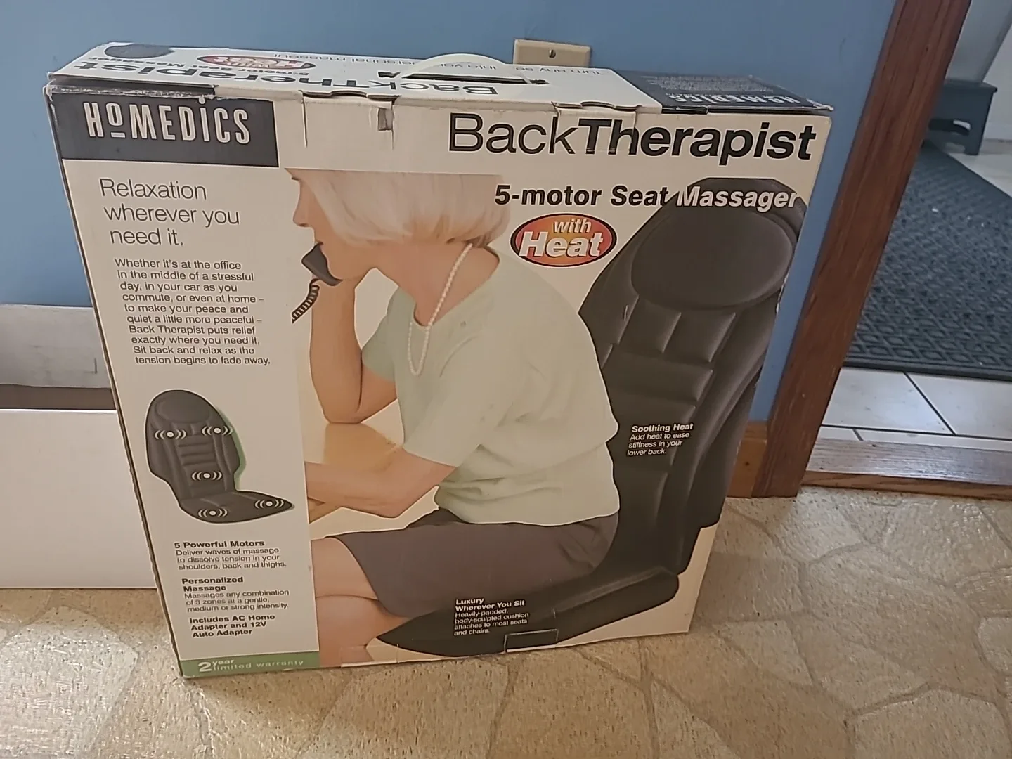 Homedics BackTherapist 5-Motor Seat Massager w/ Heat